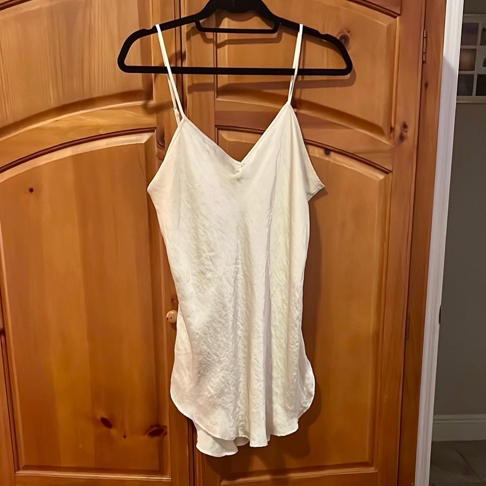 Ivory/Cream Silk Slip Top from the Gap